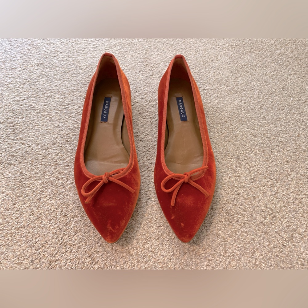 Margaux Orange Bow Flats size 39.5M